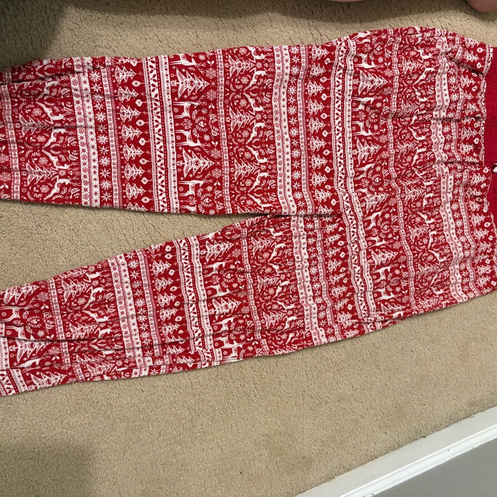 Little Sleepies Red and White Pajama Pants